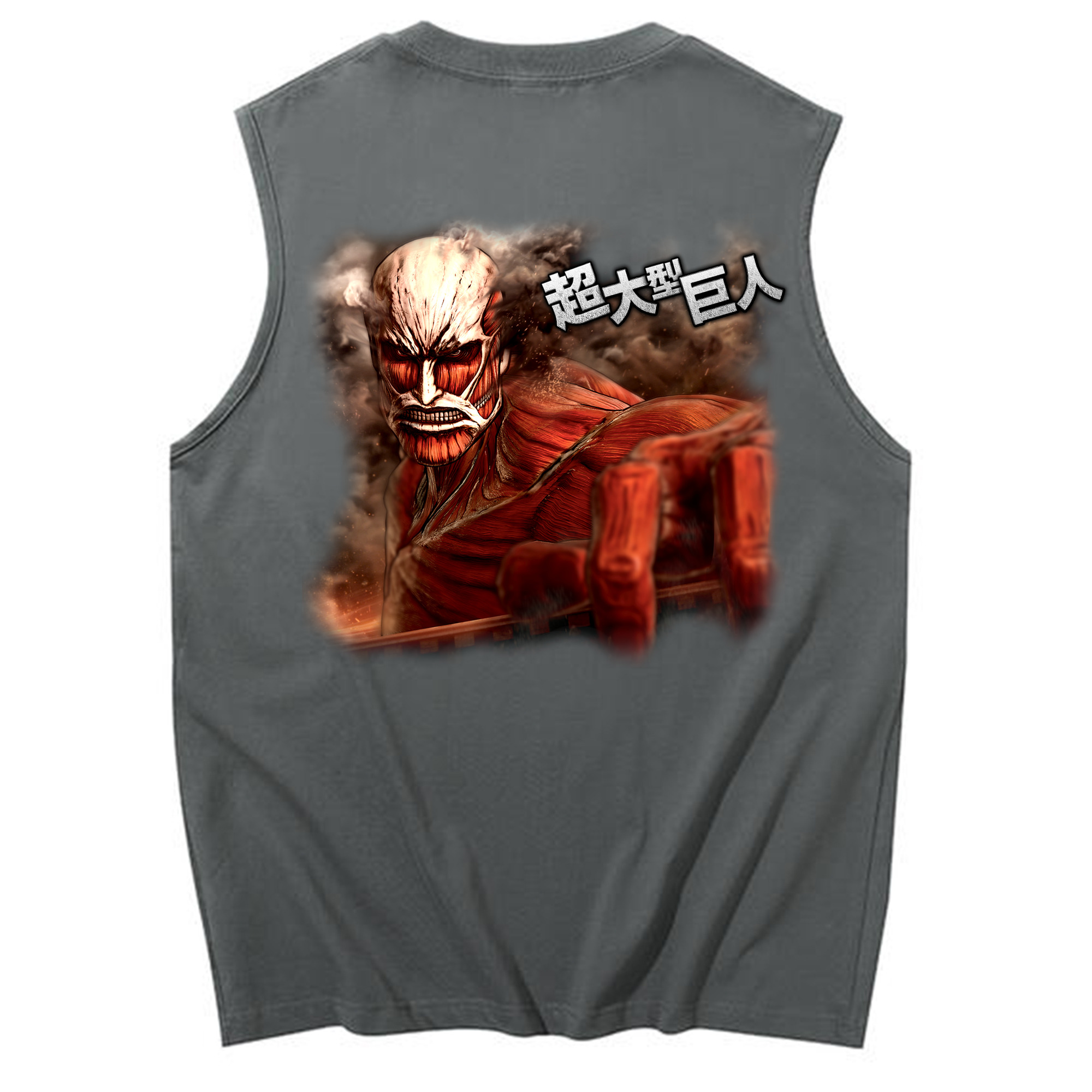 （画像用） 進撃の巨人 Attack on Titan コットン100％タンクトップ（背面プリント）